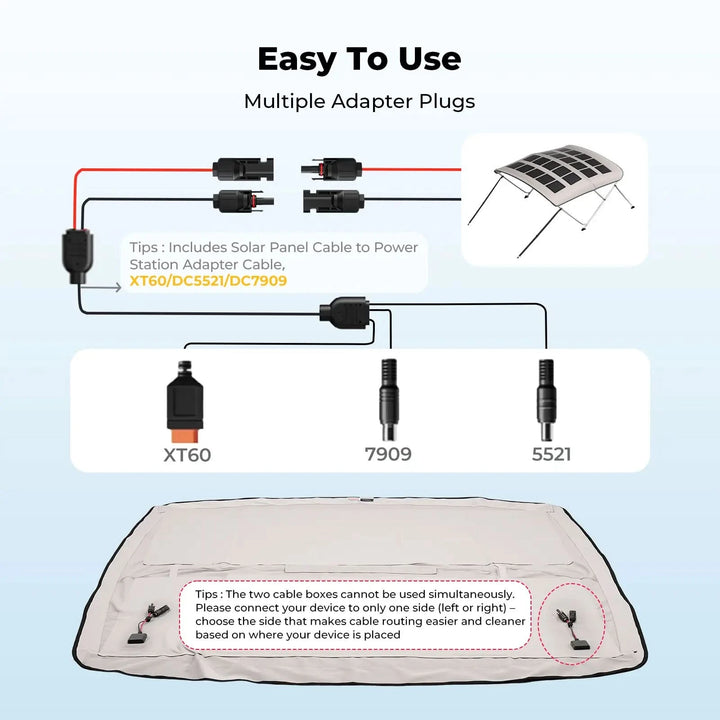 BougeRV 200W N-Type Solar Bimini Top for Boats