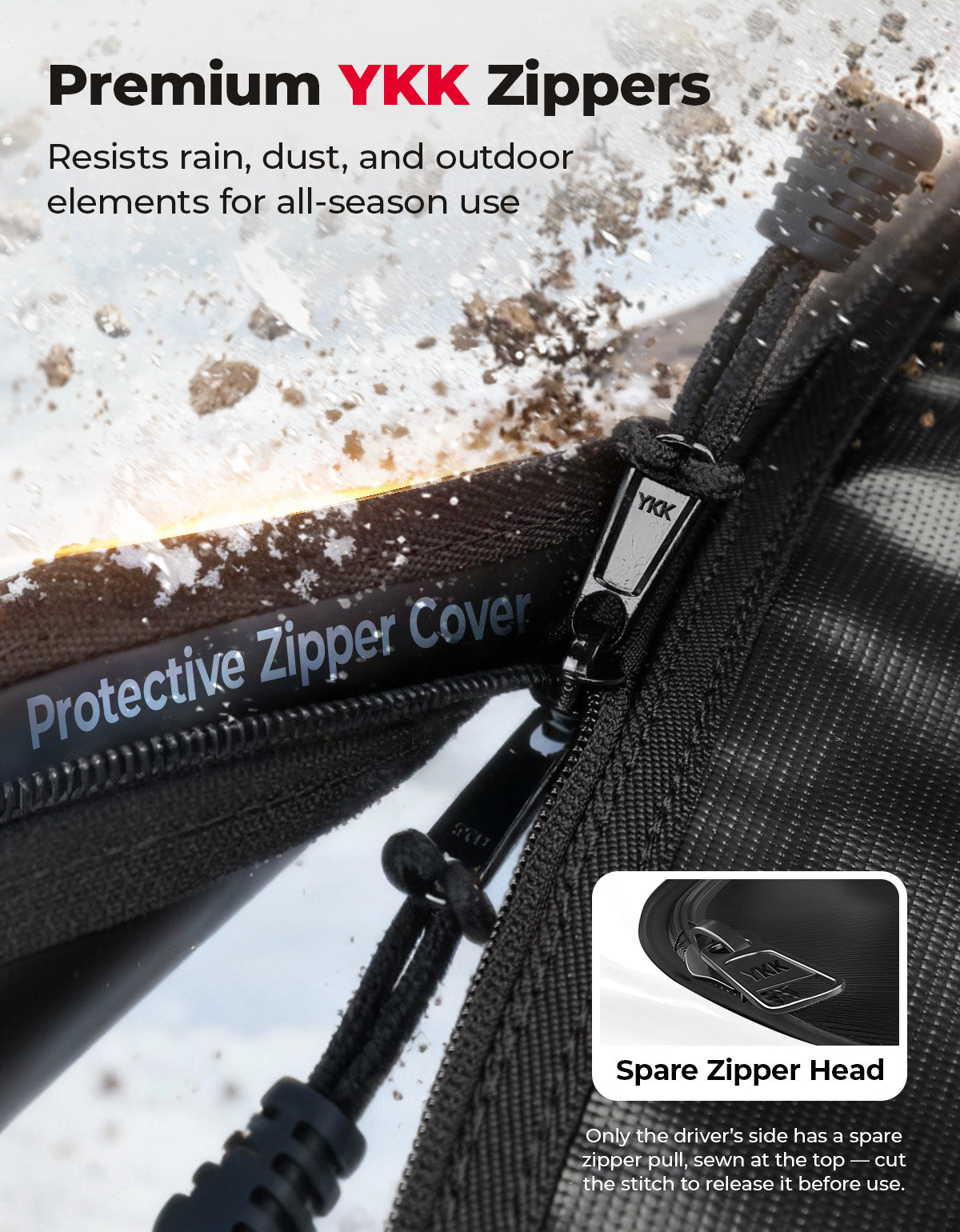 UTV Cab Enclosure Upper Doors for Ranger XP 1000 (2017-2025) - Kemimoto