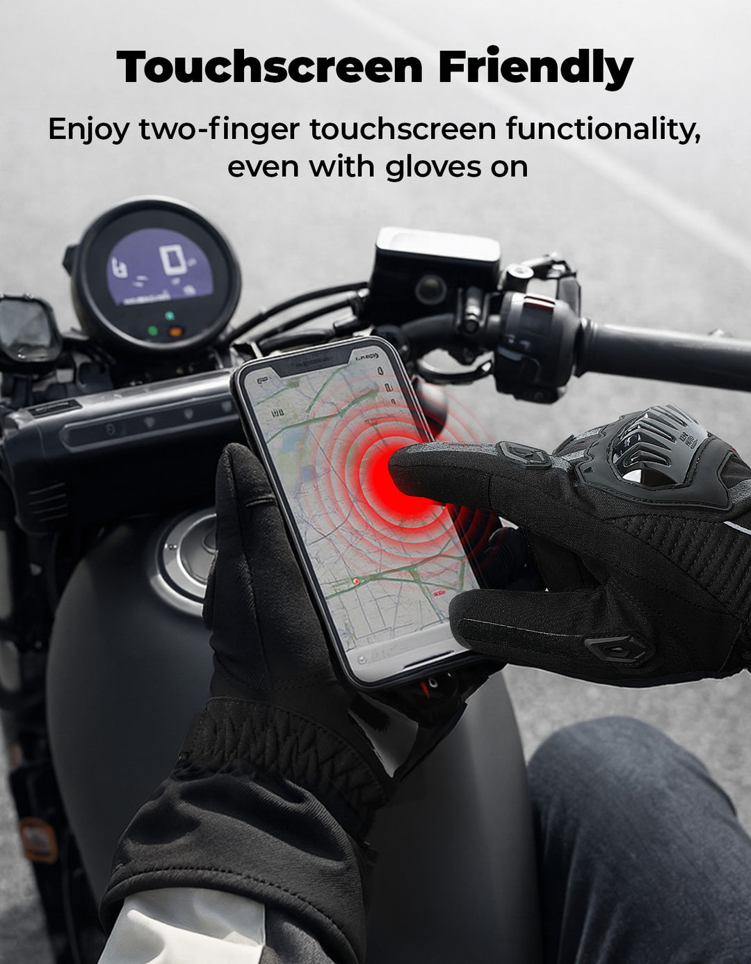 Motorcycle Winter Warm Gloves - Kemimoto