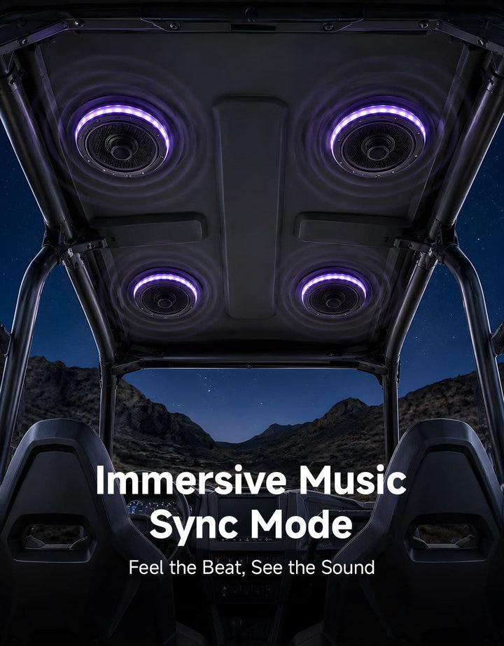 Universal 6.5" Dreamcolor LED Speaker Rings (4 Pack)
