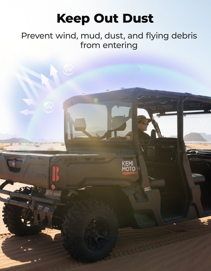 Rear Tinted Windshield for Can-Am Defender HD5/8 /10/MAX - Kemimoto