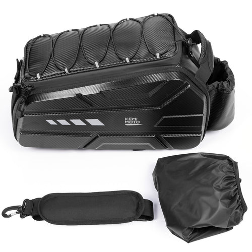 15L Capacity Hard Shell Bicycle Rear Rack Bag - Kemimoto