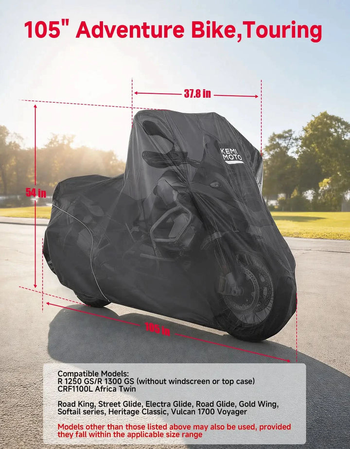 Heavy Duty 600D Tailpipe Heat Shield Motorcycle Cover