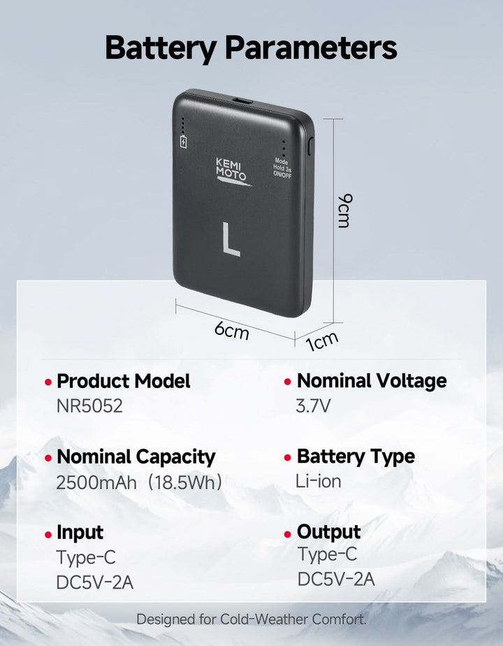 Battery for heated socks