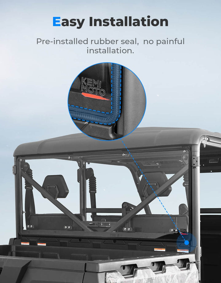 Clear Rear Windshield 2-Sided Hard Coated for CFMOTO UFORCE 1000/1000XL - Kemimoto