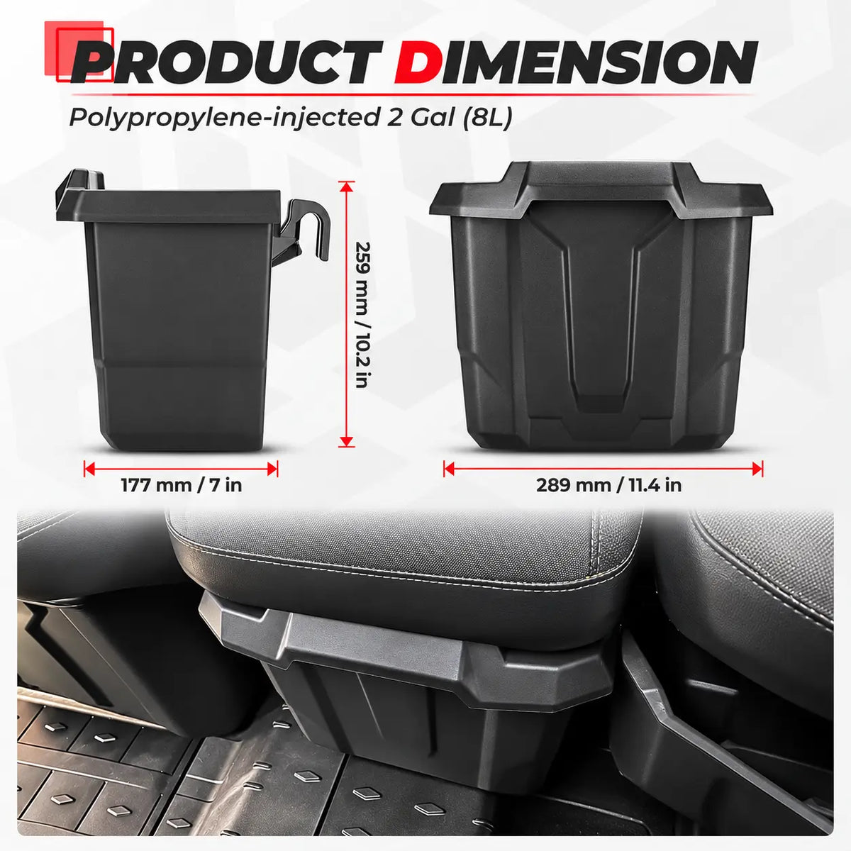 2 Gal (8L) of Added Storage