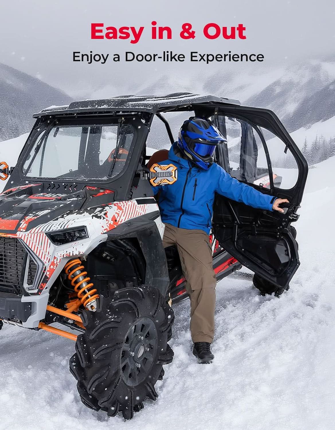 Polaris RZR XP4 1000 Soft Upper Doors with Steel Door Frame – Kemimoto