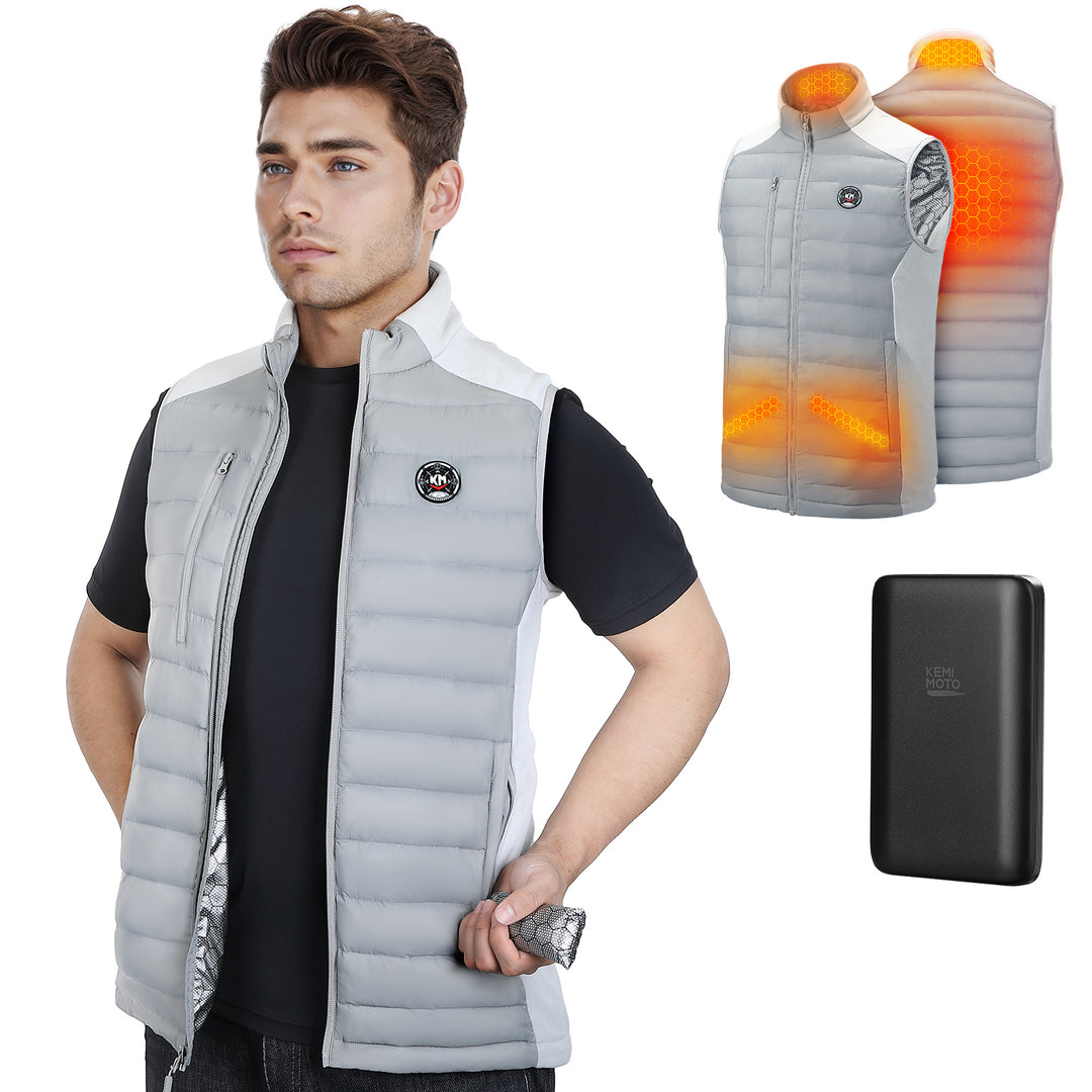 Heated Vest for Men and Women with 10000mAh Battery Pack Included - Kemimoto