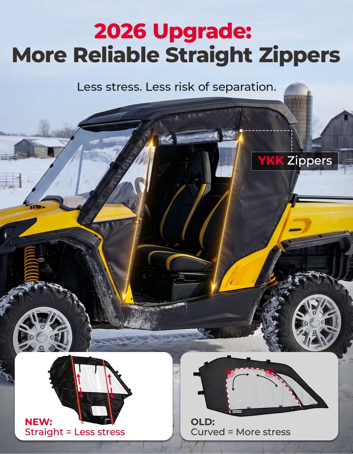 Soft Cab Enclosure Doors For Can-Am Commander (2011–2020)
