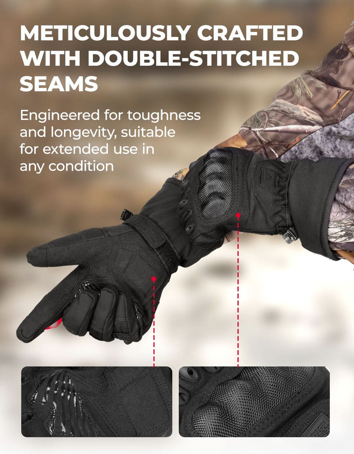 Men’s Tactical Gloves Winter Warm Touchscreen Motorcycle Riding Gloves - Kemimoto