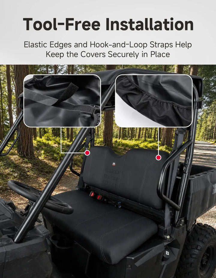 UTV Seat Covers with Storage Pockets for Polaris Ranger 500 2026+
