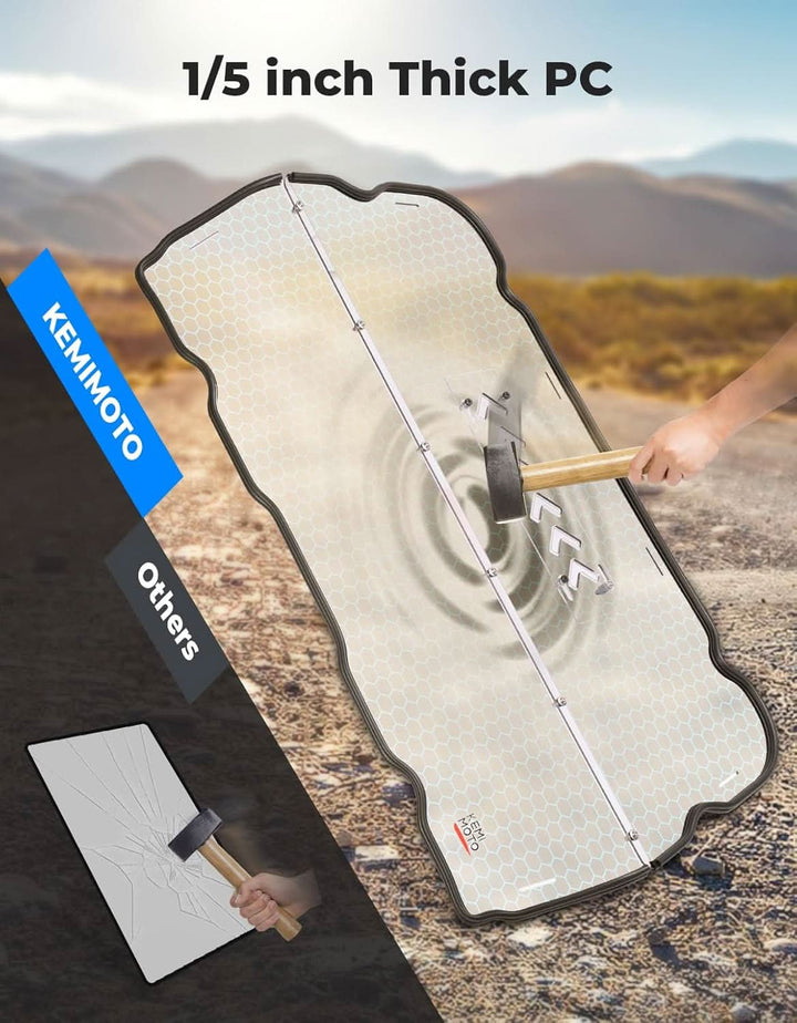 Clear Windshield with Vented Window for Polaris RZR XP 1000 & XP4 1000 (2014–2023) - Kemimoto