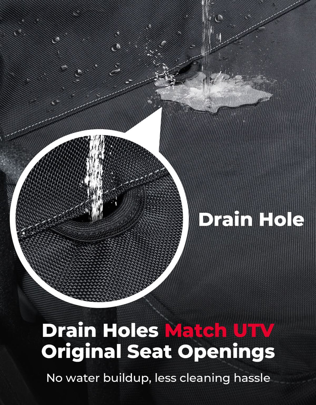 UTV Waterproof Seat Cover for Hisun/Axis, Massimo, Coleman 500/700 (2 Pcs) - Kemimoto