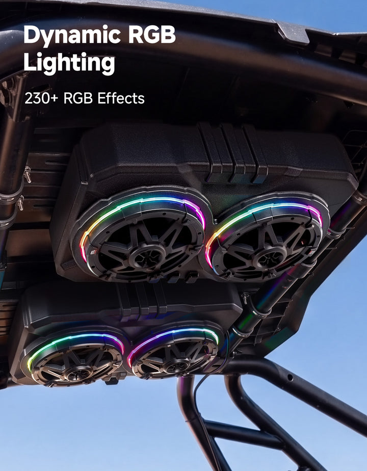 6.5 Inch UTV Roof Sound System Compatible with Can-Am X3 & Max RZR