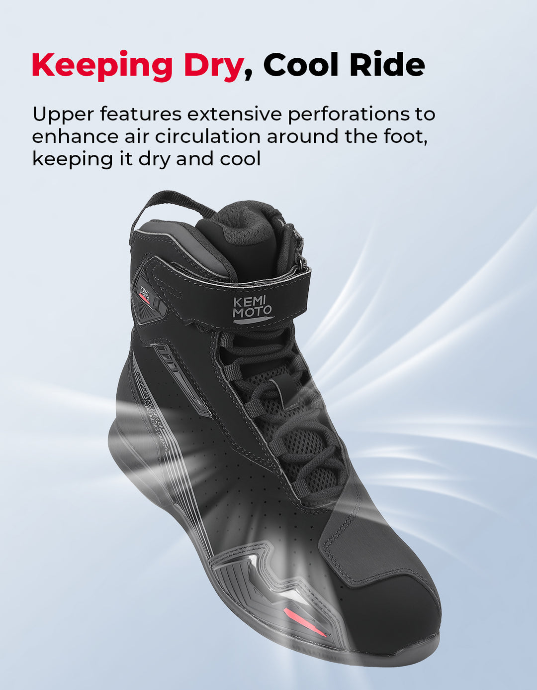 Men’s Ankle Motorcycle Boots For Riding & Travel - Kemimoto