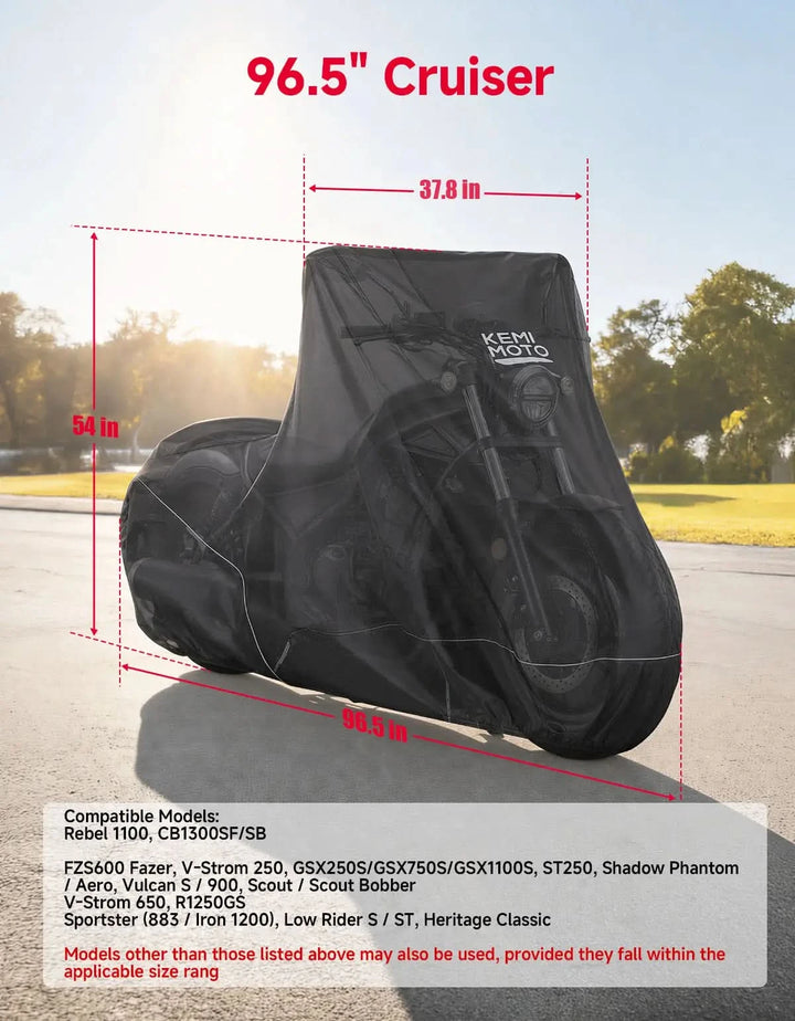 Heavy Duty 600D Tailpipe Heat Shield Motorcycle Cover