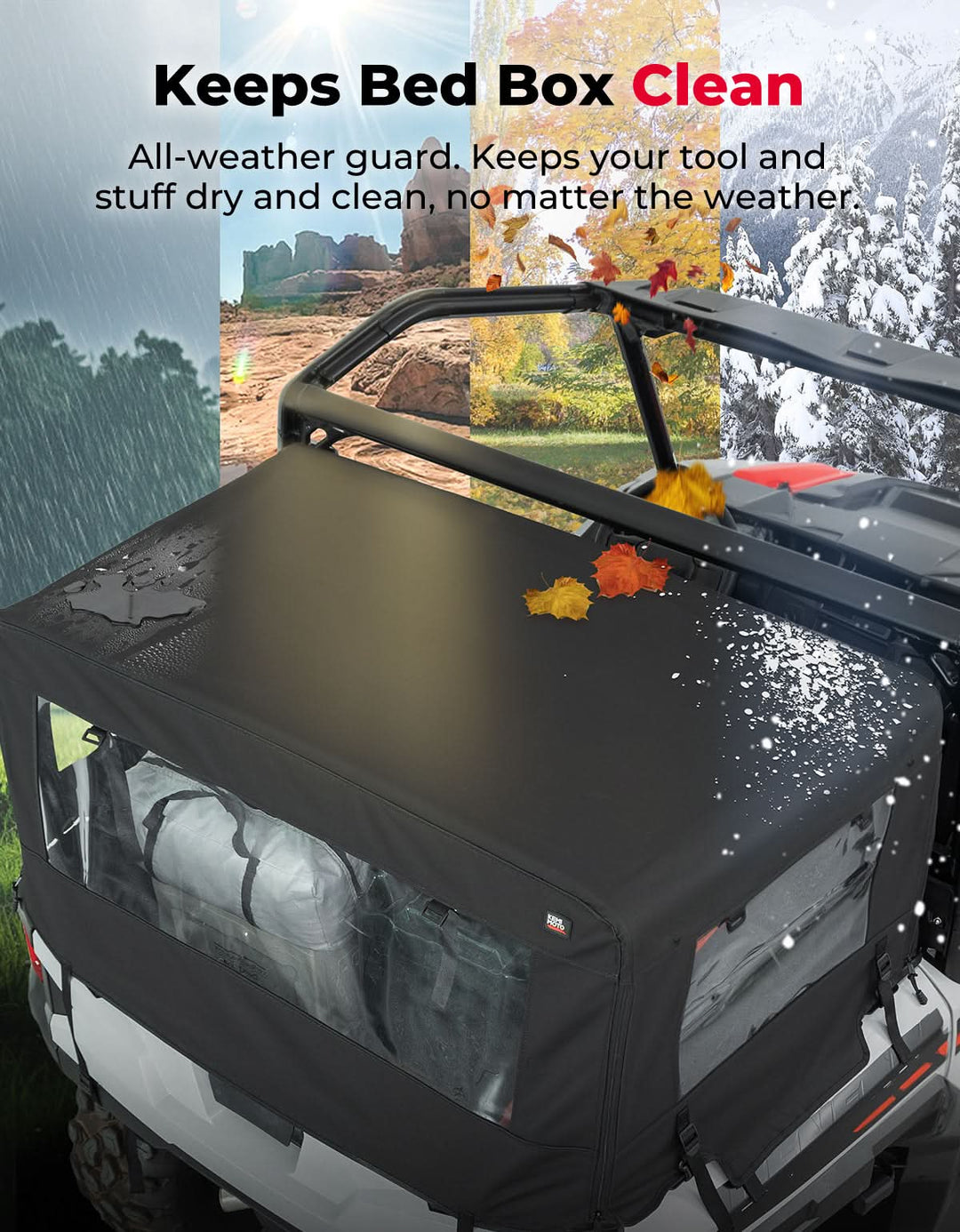 Soft Cargo Camper Bed Cover Rack for Polaris General 1000 / XP 1000 / 4 1000 (2016–2026)