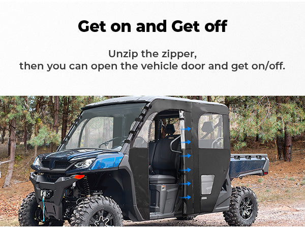 Soft Cab Enclosure Doors for CFMOTO UForce 1000XL - Kemimoto