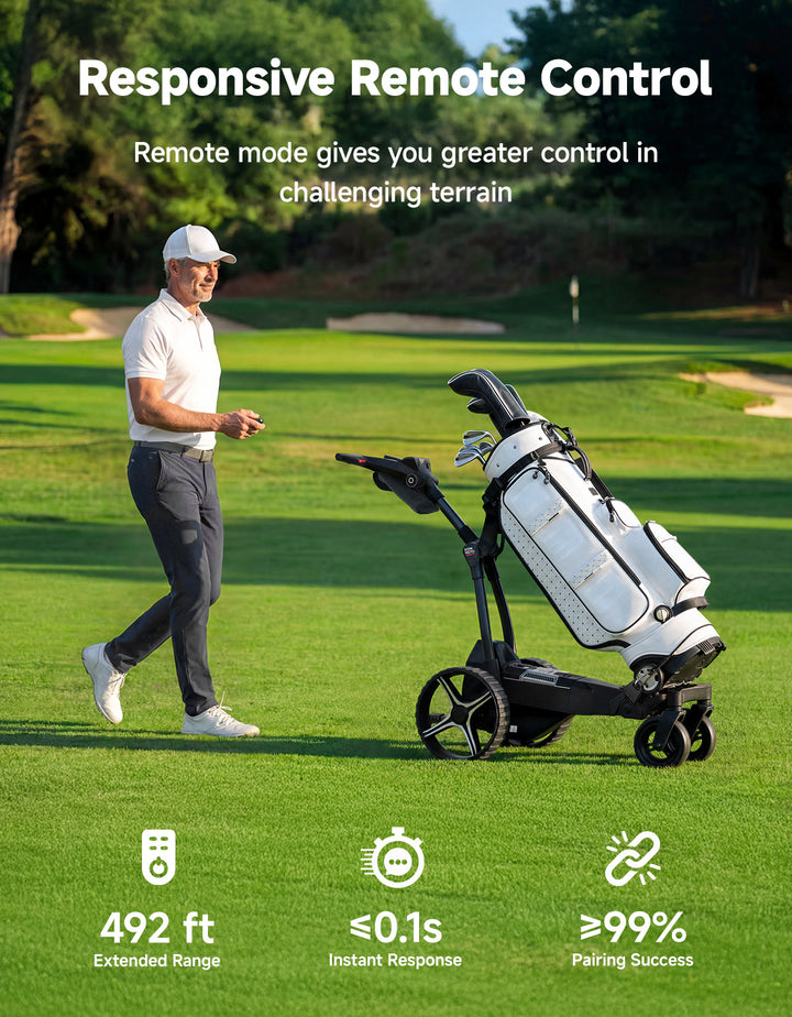 ApexAI Auto-Follow Electric Golf Push Cart with Remote Control