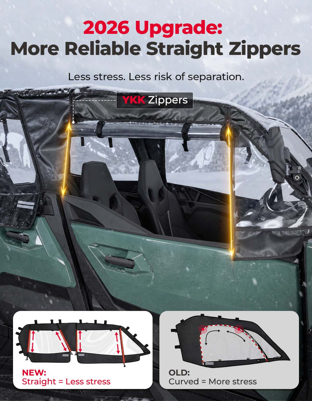 Soft Cab Enclosure Doors For Can-Am Commander MAX