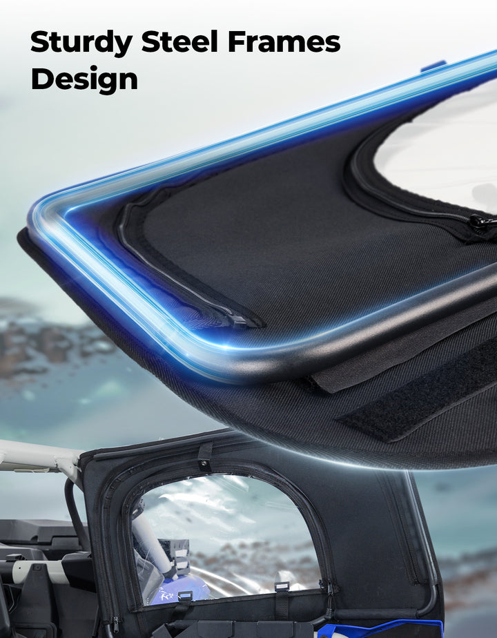 Soft Cab Enclosures with Metal Frame for Can-Am Maverick X3 MAX - Kemimoto