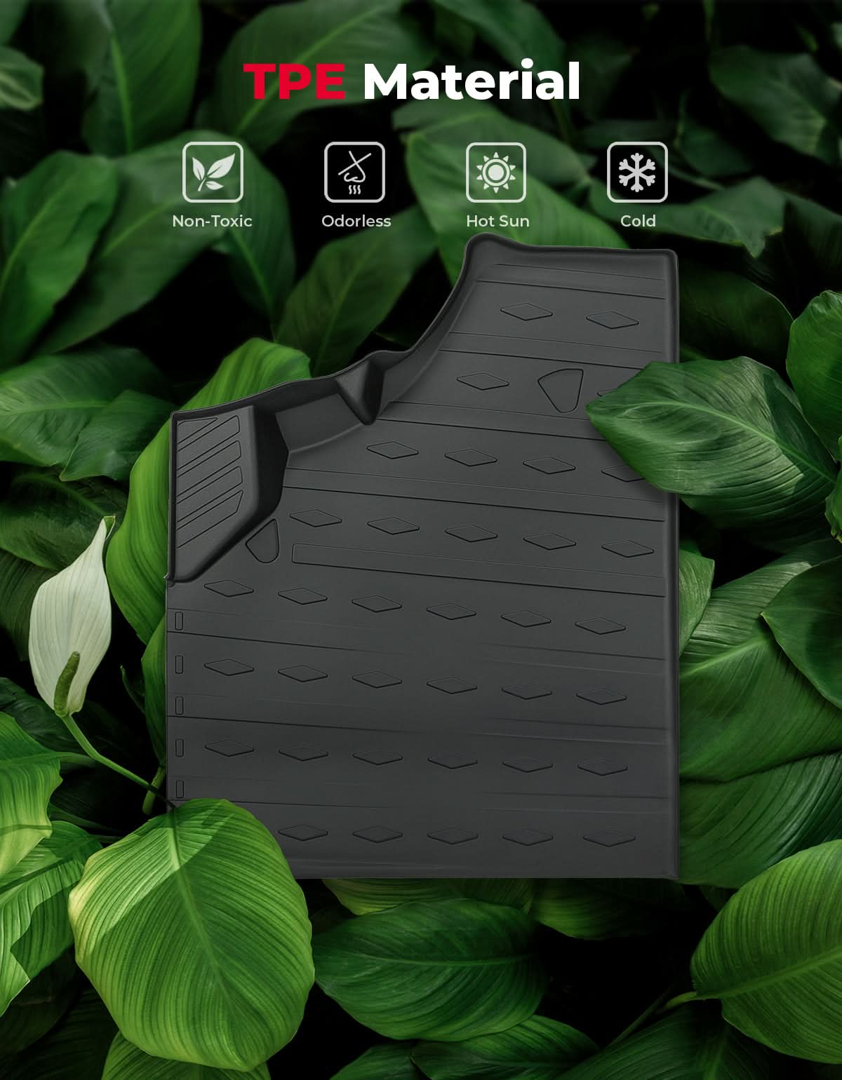 4PCS Floor Mats for Can-Am Defender MAX 2020–2025 All-Weather Rubber - Kemimoto