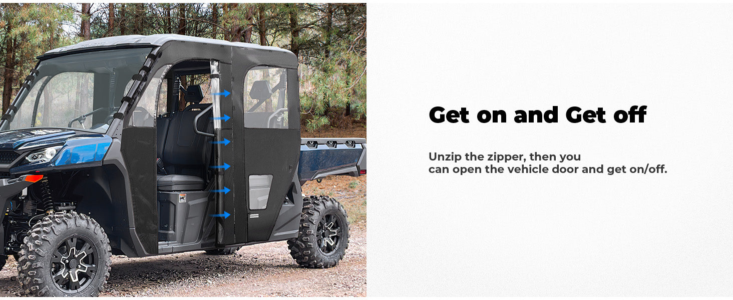 Soft Cab Enclosure Doors for CFMOTO UForce 1000XL - Kemimoto