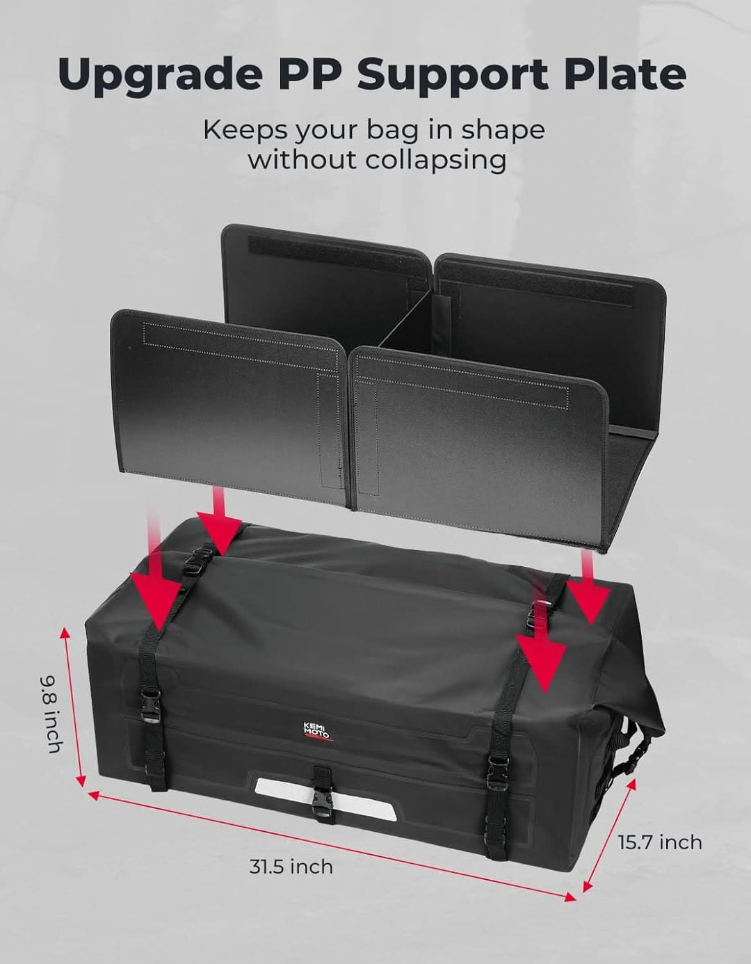 ATV Dry Bag, PVC Universal Storage Bag, 70L Waterproof - Kemimoto
