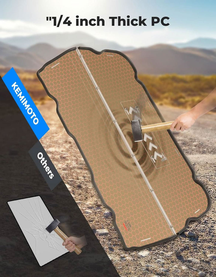 Tinted Rear Windshield with Vented Window for Polaris RZR XP 1000 & XP4 1000 (2014–2023) - Kemimoto