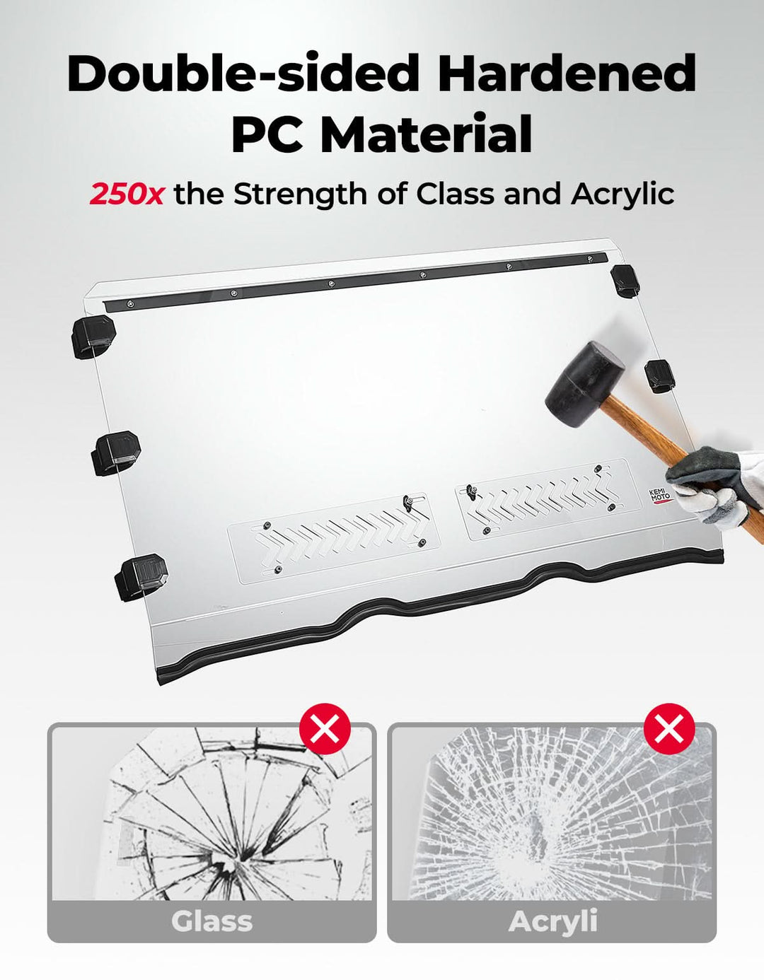 Front Vented Windshield for Polaris Ranger 800/XP 800/Crew (Not Fit Midsize)