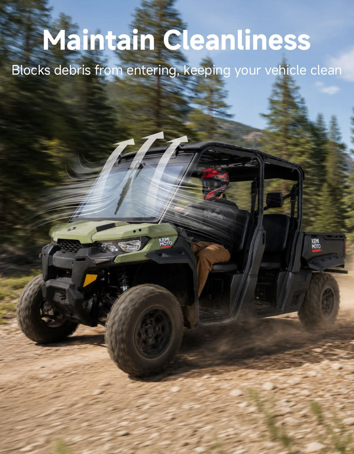 7mm Laminated Glass Windshield with Electric Wiper for Can-Am Defender & Defender MAX