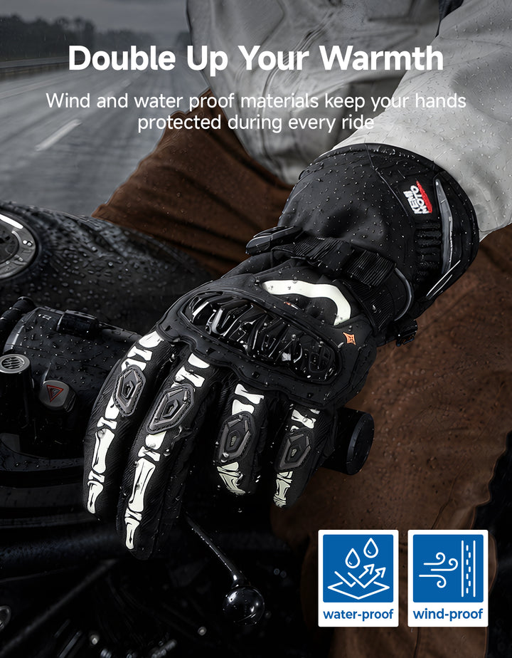 Rainproof Riding Warm Gloves with Touchscreen for Motorcycle Riding