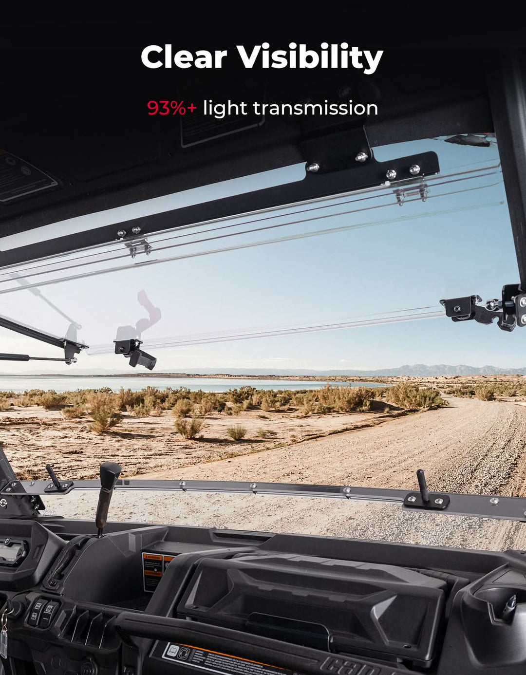 3-in-1 Flip Scratch-Resistant Windshield for Can-Am Defender & Defender Max HD5/HD8/HD10 - Kemimoto