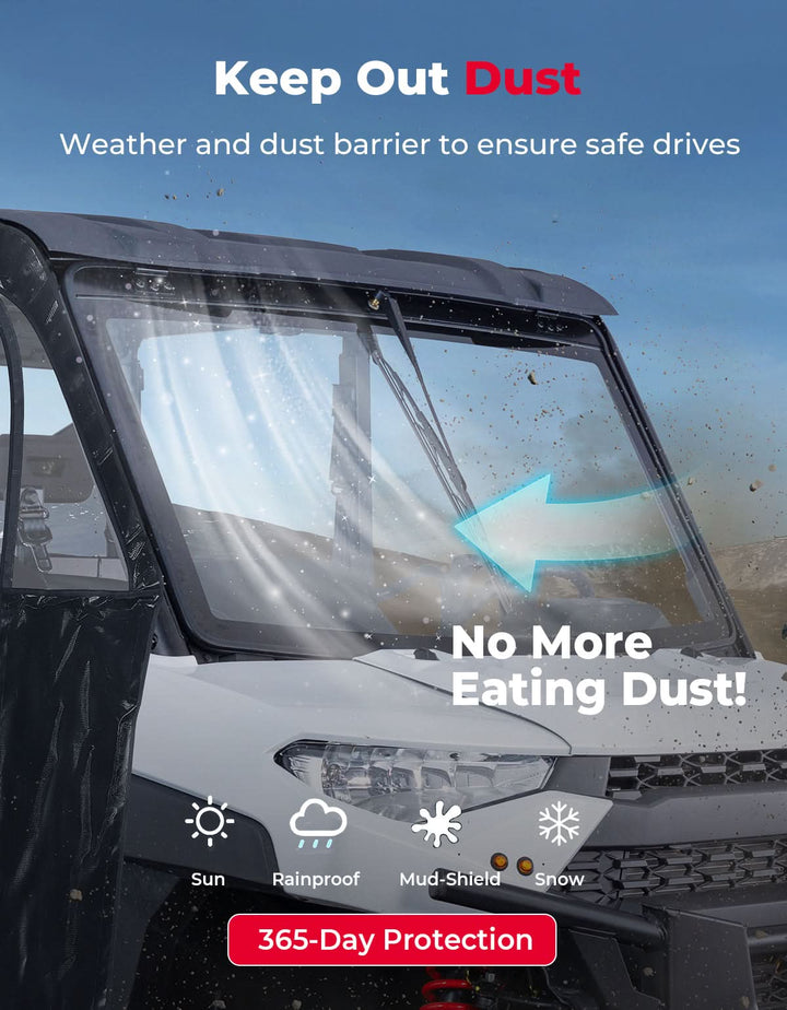 Polaris Ranger Crew XP 1000 glass windshield