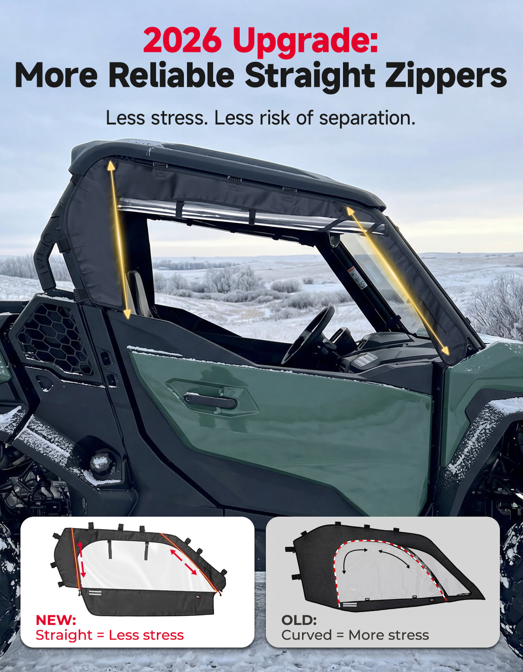 Soft Cab Enclosure Doors For Can-Am Commander(2021–2026)