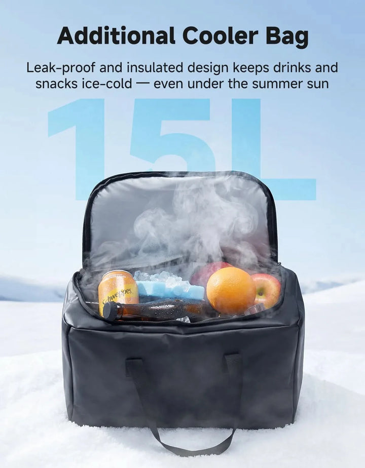 Upgraded 85L ATV Bag with Cooler, Built-in Metal Support Frame