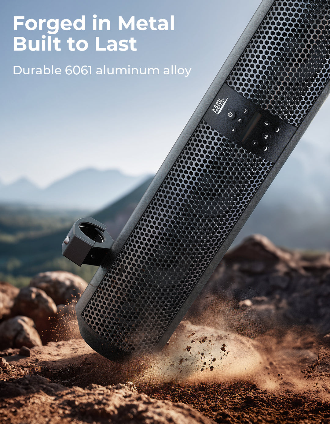 6 Speaker UTV Bluetooth Sound Bar for Can Am Maverick X3/ RZR w/ 1.56"-2.25" Roll Bar
