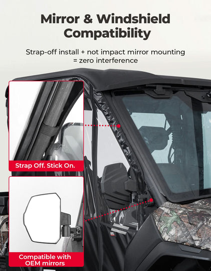 UTV Soft Full Doors Cab Enclosure for CFMOTO UFORCE U10 Pro - Kemimoto