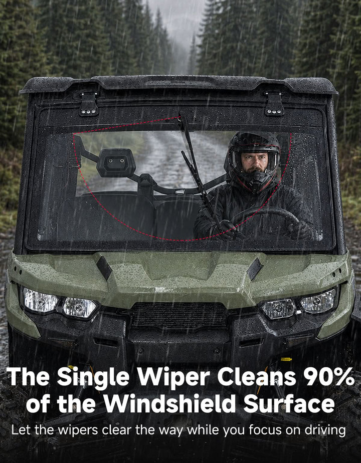 Power Flip Glass Windshield Fits Can-Am Defender