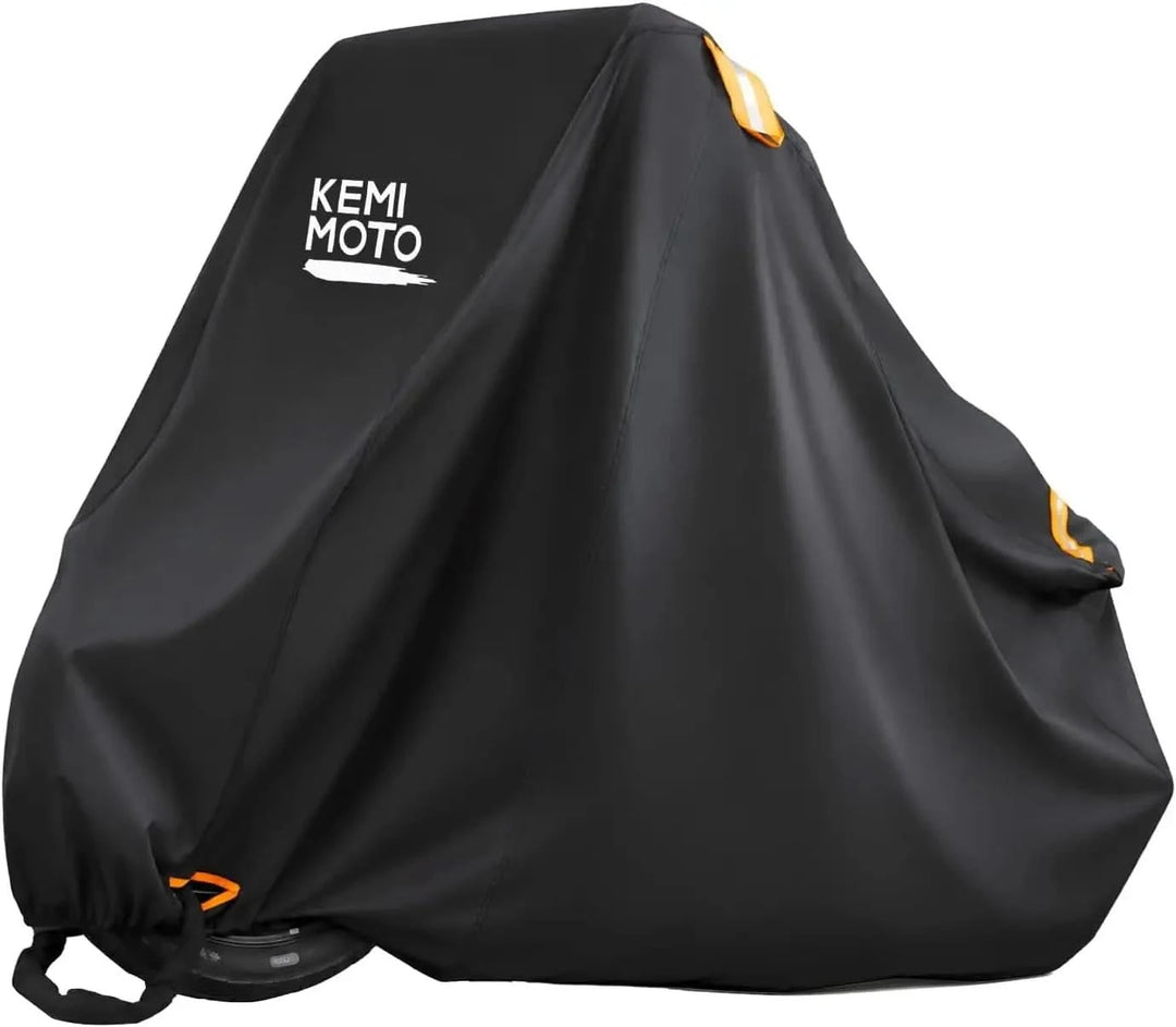 Motorcycle Cover with Lock Holes & Windproof Buckle, Reflective Strips