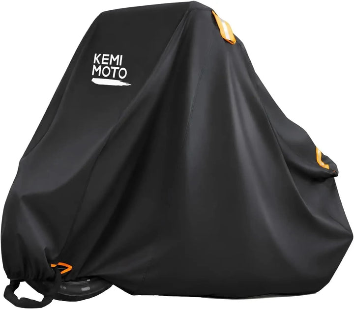 Motorcycle Cover with Lock Holes & Windproof Buckle, Reflective Strips