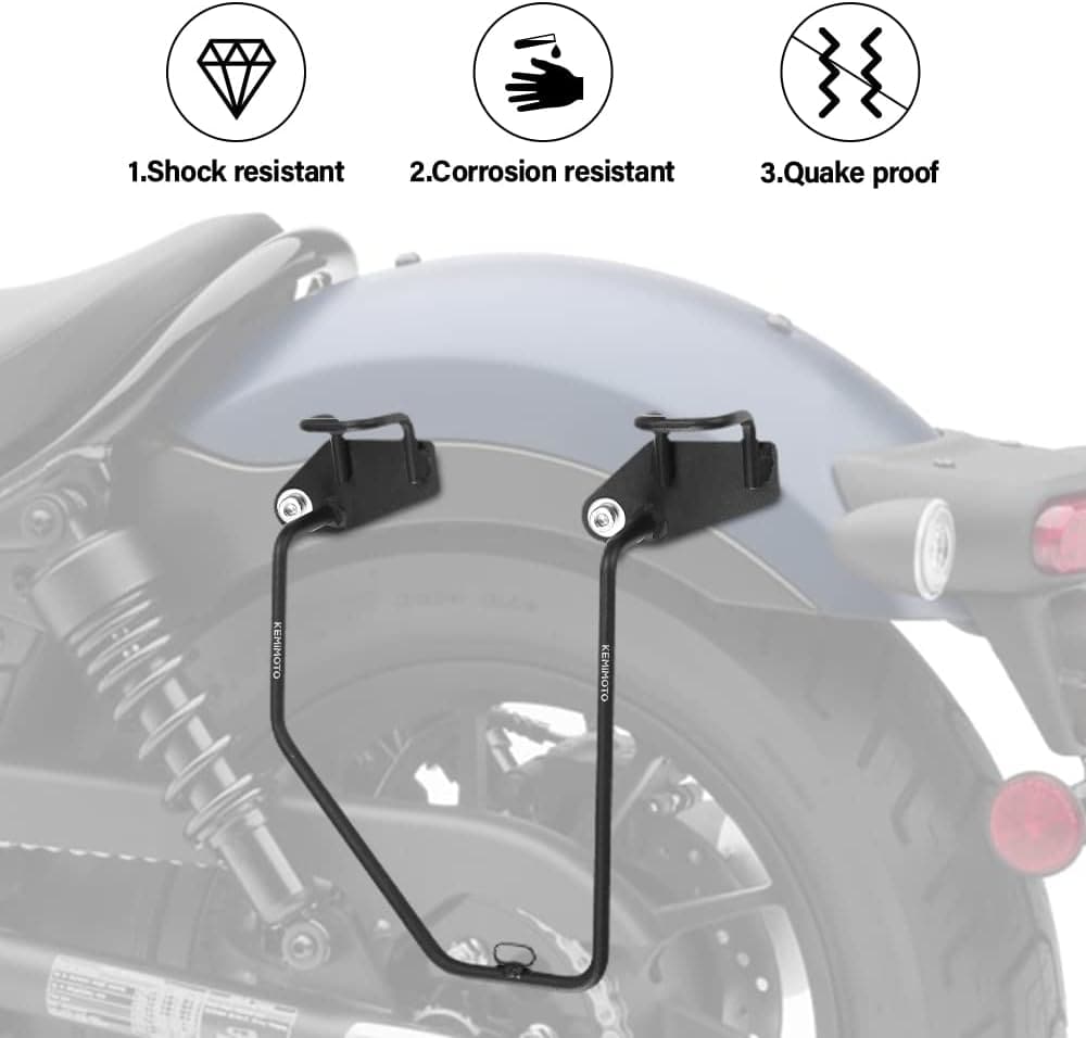 Motorcycle Leather Saddlebag for Rebel 250,300,500 - Kemimoto