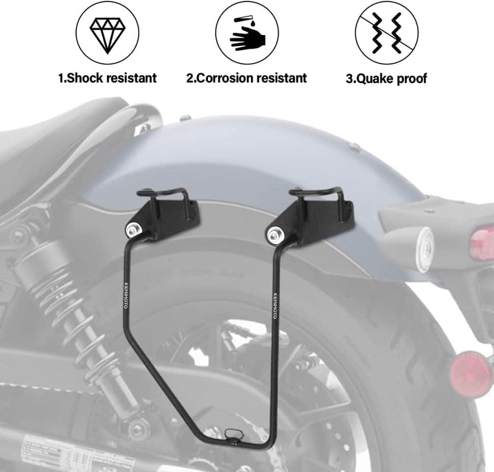Motorcycle Leather Saddlebag for Rebel 250,300,500 - Kemimoto