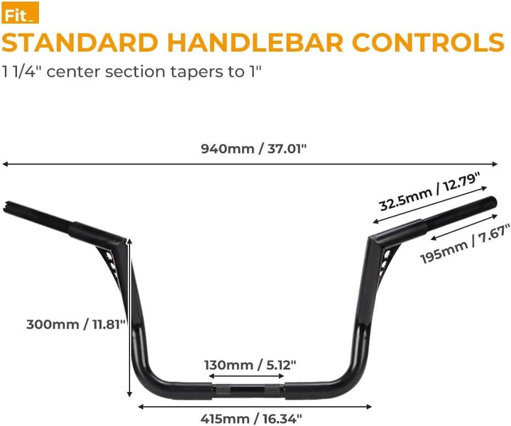 Motorcycle Handlebar for Electra Glide, Street Glide, Tri Glide and Ultra Limited - Kemimoto