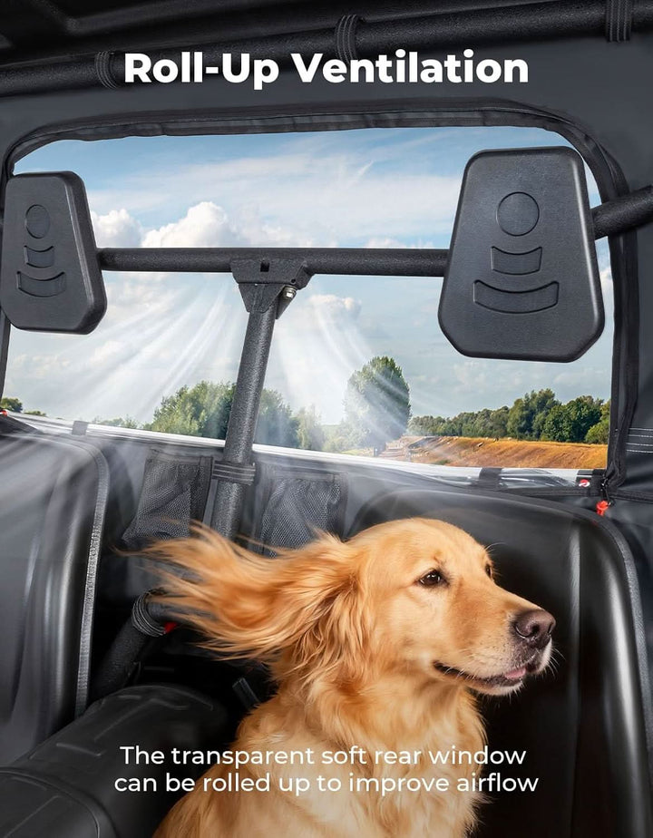 UTV Soft Rear Windshield for Hisun 500/700, Massimo MSU500/700 & Cub Cadet 500/700