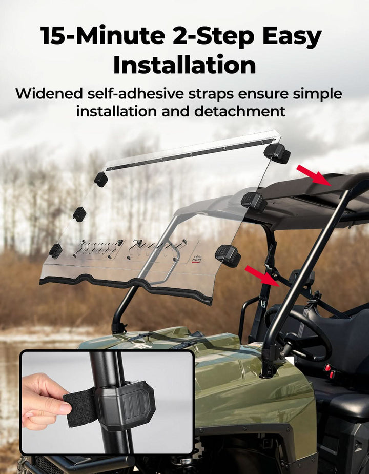 Front Vented Windshield for Polaris Ranger 800/XP 800/Crew (Not Fit Midsize)