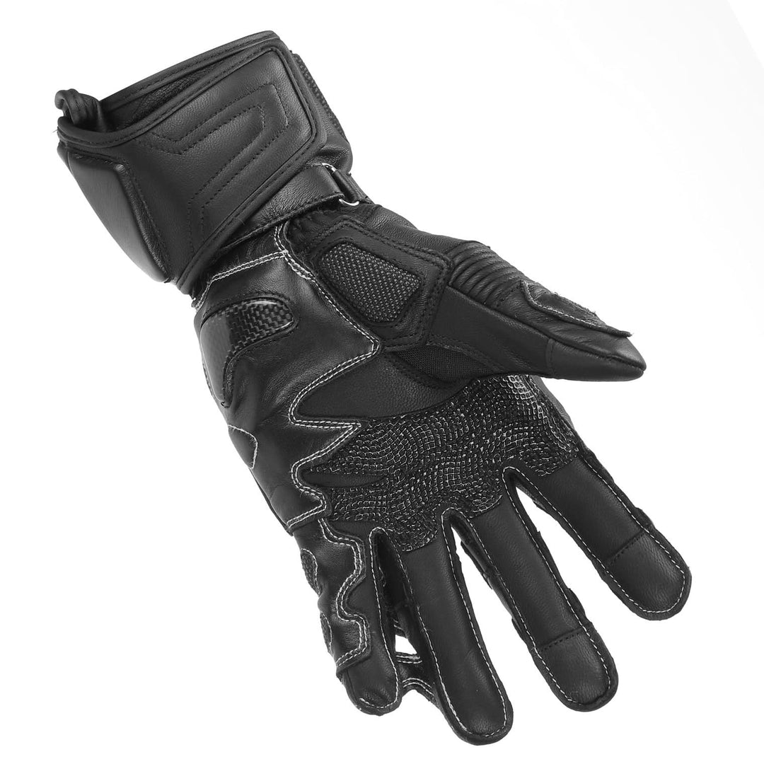 Carbon Fiber Motorcycle Gloves – Kevlar Stitch, ESA Padding & Touchscreen - Kemimoto