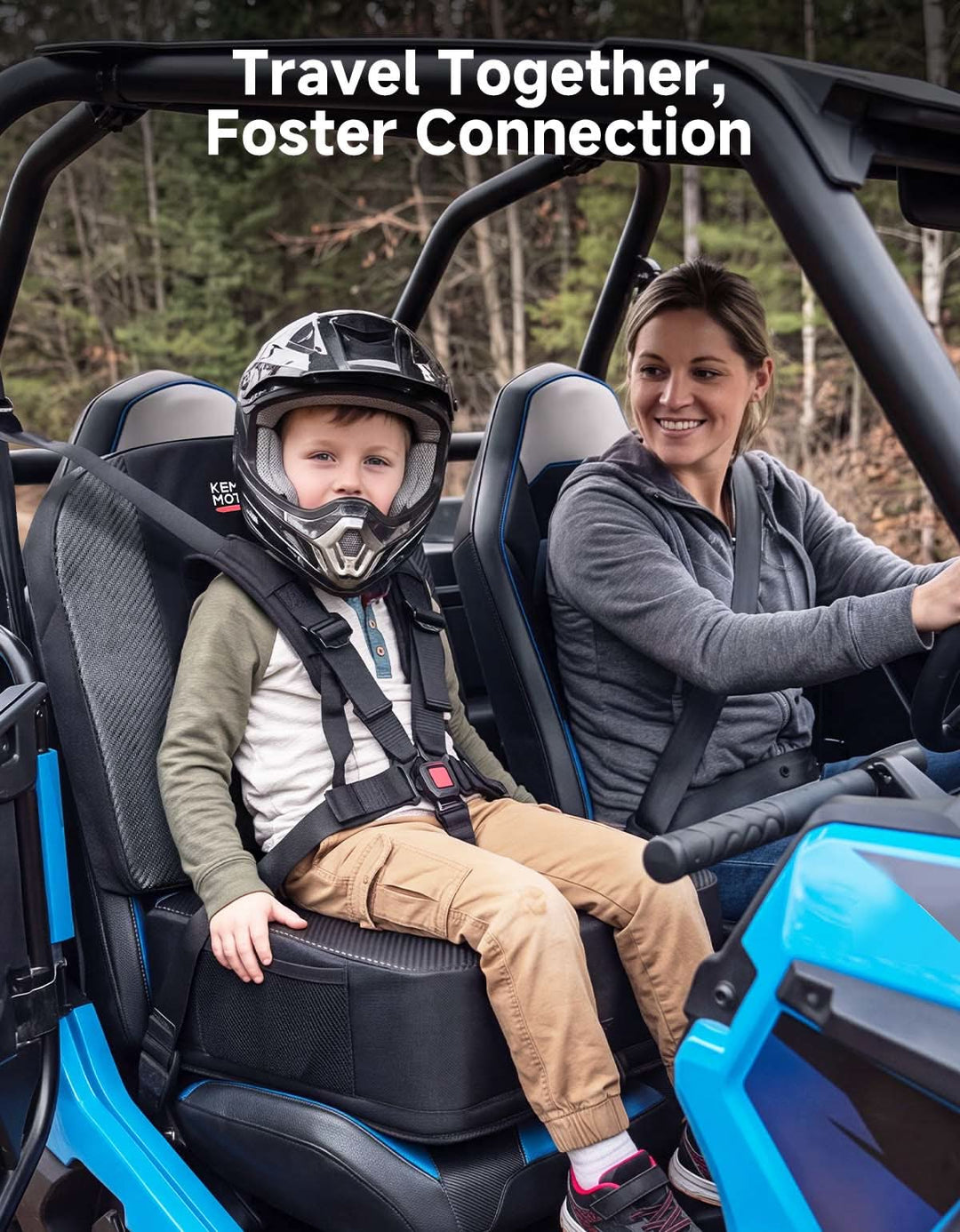 Universal 5-Inch UTV Booster Seat Cushion for Shorter Riders