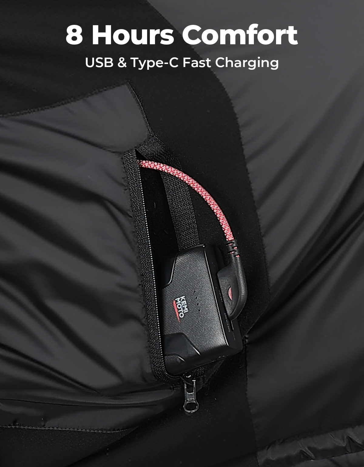 Heated Vest for Women and Men Thermal Reflective with Battery Pack - Kemimoto