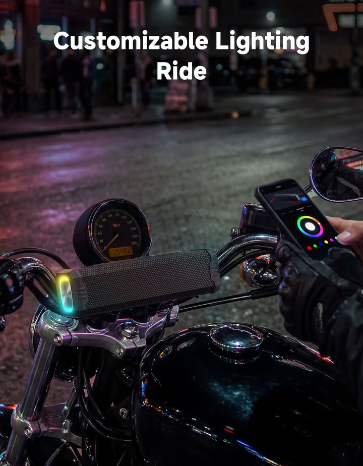 Motorcycle Universal Bluetooth Sound Bar with RGB Lights - Kemimoto